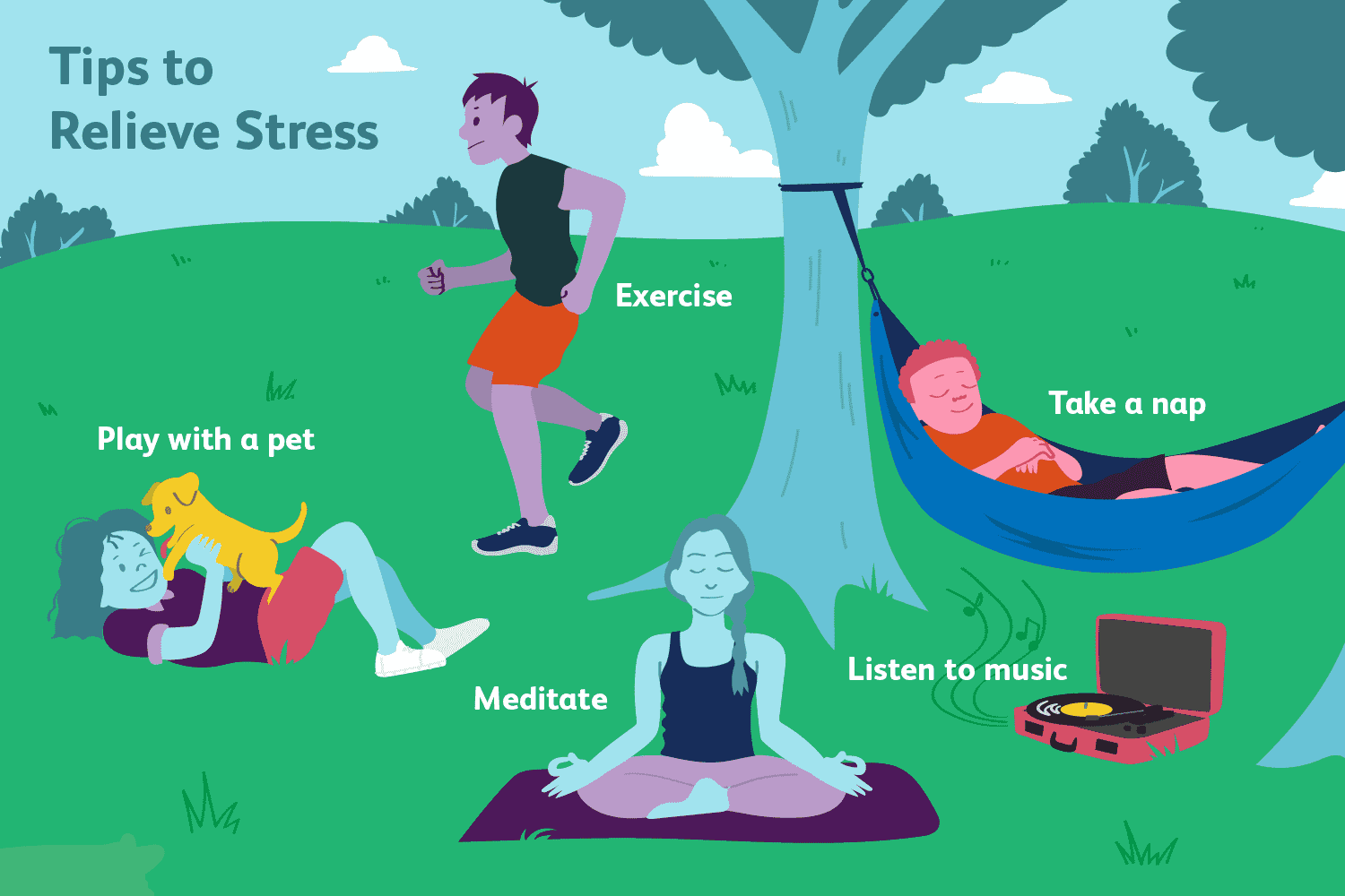 Person engaging in healthy coping activities like exercising, journaling, or meditating