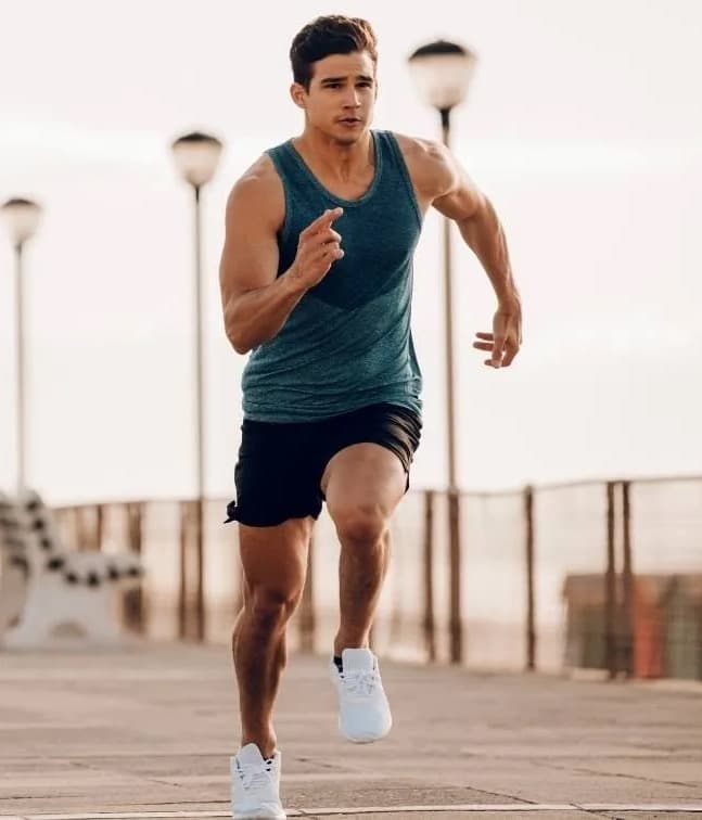 Person practicing mindfulness or exercise to manage nofap urges