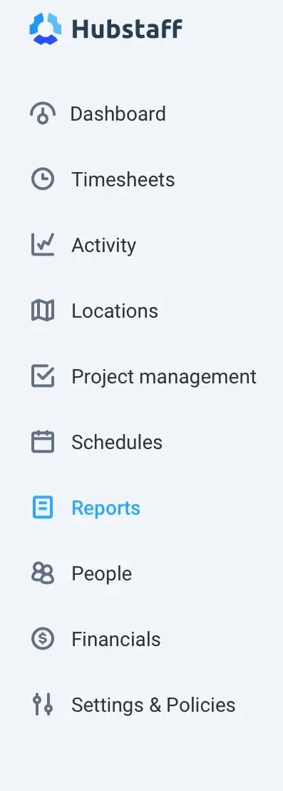 Hubstaff productivity tracker interface showing time tracking and employee monitoring features